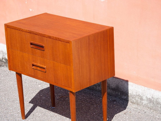 Deense vintage teakhouten ladekast uit de jaren 60 – Ladekasten, Wood (photo 5 of 12)
