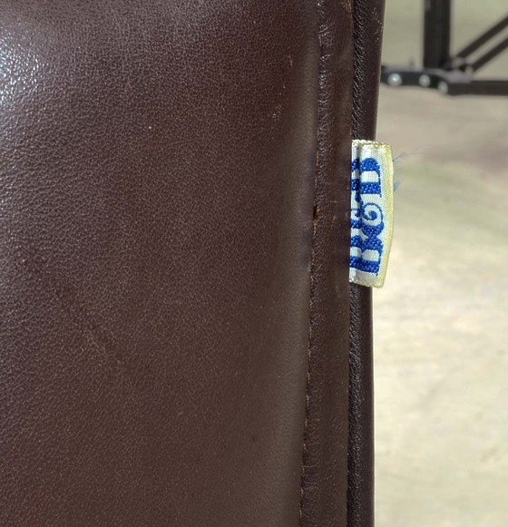 Image 1 of Afra and Tobia Scarpa Design Mid-Century Italian Design Chocolate Brown Leather Two Seat Sofa, Model Lauriana for B&B Italia.