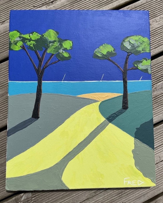 Image 1 of Acrilico su tela, cornice 41x33cm