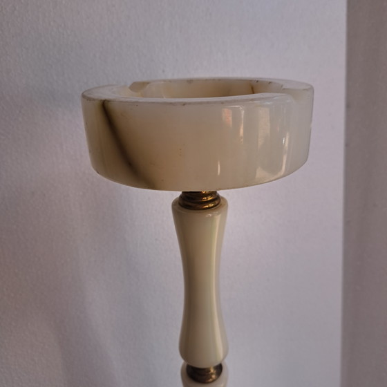 Cendrier sur pied vintage Onyx & Laiton années 60/70 – Mid Century – 56,5 cm – Objets déco, Stone, Brass (photo 7 of 10)