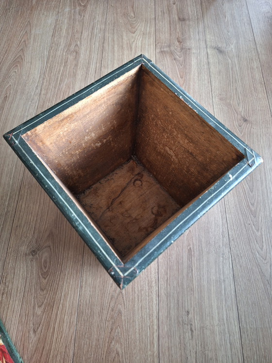 Image 1 of Vintage hand-painted paper baskets / planters