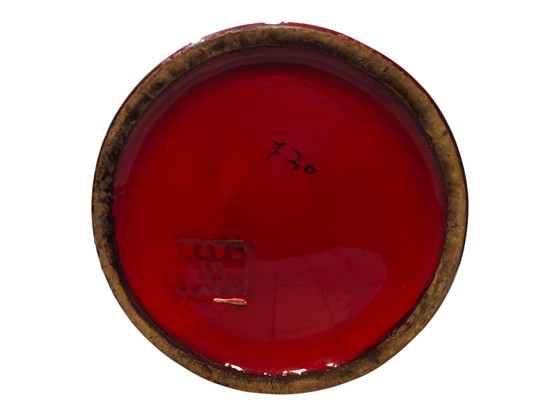 Image 1 of Bitossi Rimini Rosso Vase 1960er | Aldo Londi Italian Mid-Century Ceramic Red Glazed Design