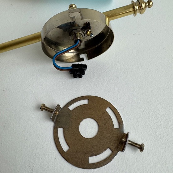 Pair of Antique Vintage Blue Opaline Wall Sconces – Wall lights, Glass (photo 6 of 12)