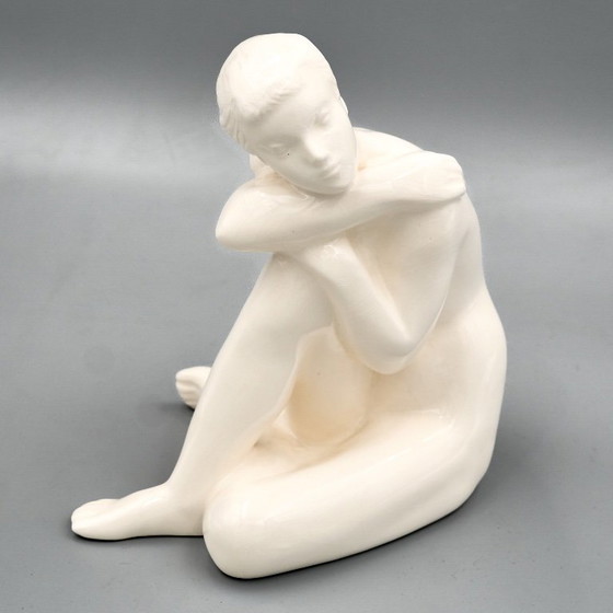 Figura femminile in ceramica, Jihokera Bechyně, anni '60 Cecoslovacchia – Sculture (photo 4 of 10)
