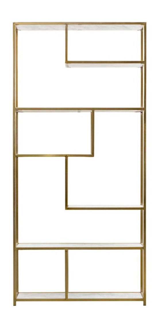 Image 1 of Gold Wall Rack Emily White Marble/Gold Click or scroll to zoom Gold Wall Rack Emily White Marble/Gold Emily wall rack