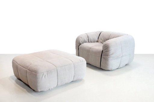 Cini Boeri Strips Poltrona con Pouf per Arflex, Italia anni '70