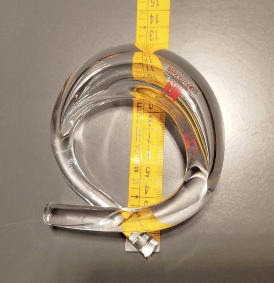 Image 1 of Crystal paperweight, sculptural object by Carlo Moretti, master glassmaker of Murano, Venice