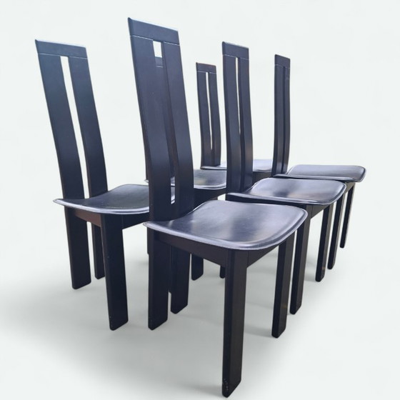 Image 1 of Ensemble de 6 chaises design italiennes – Costantini Pietro – Fabriquées en Italie