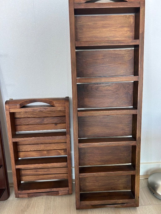 Two Wooden Racks For Collections or similar.