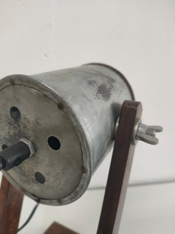 Image 1 of Retro tafellamp nachtkastlampje bliklamp