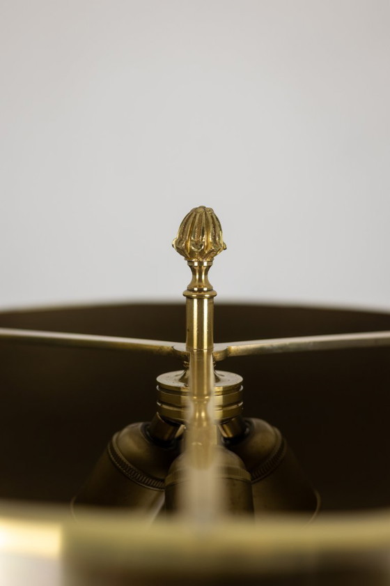 Image 1 of Maison Charles. Lámpara de huevo firmada en bronce y resina. Años 70.