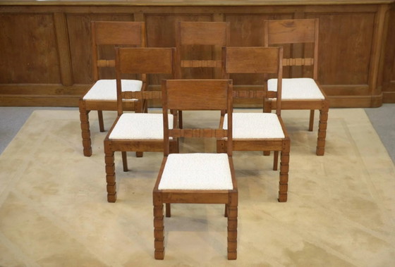 Set of 6 brutalist chairs from the 1960s. – Dining chairs, Wood (photo 2 of 14)