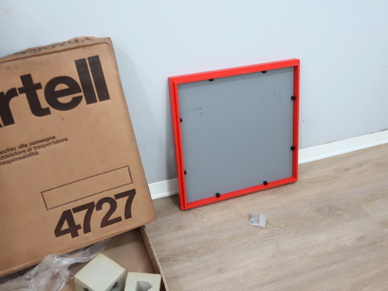 Image 1 of 1970s Anna Castelli Ferrieri for Kartell Mod. 4727 Red Mirror