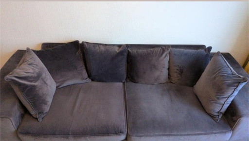 Large suede sofa