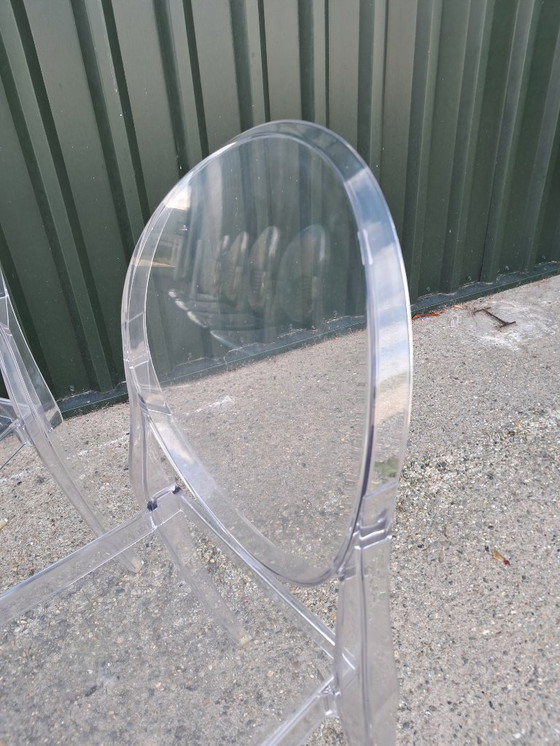 Image 1 of 6 Victoria Ghost chairs by Kartell, designed by Philippe Starck