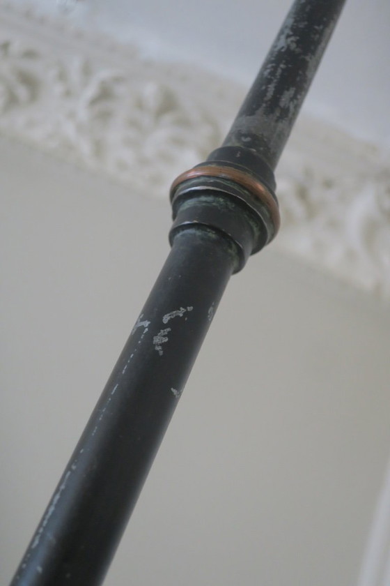 Image 1 of Brutalistische kroonluchter van smeedijzer en koper, jaren 1960