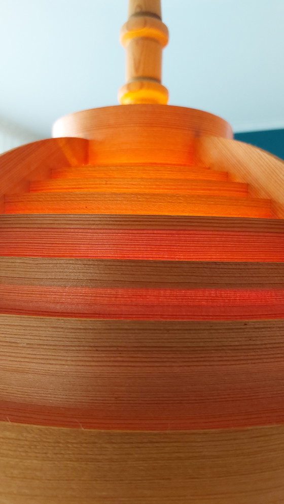 Image 1 of Vintage Lamella Pendant Lamp H.A. Jakobsson 1960's