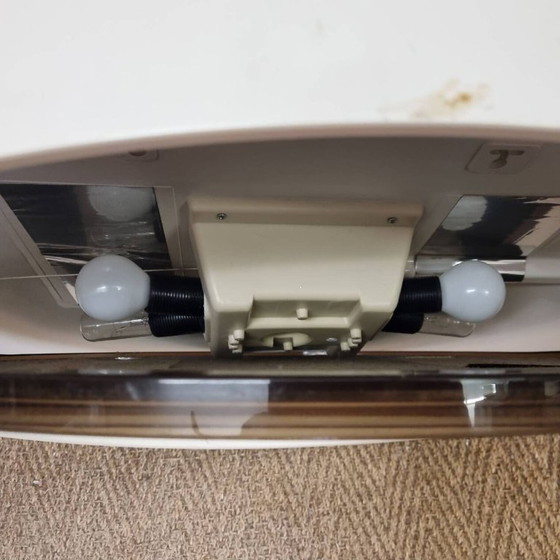 Image 1 of Specchio rotondo inclinabile con luce del 1970 (62 cm)