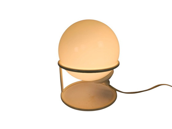 Image 1 of Woja - Lampe de table globe - style Space Age - métal et verre - années 70