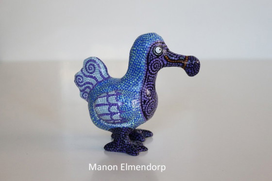 Unique 100% Handmade Dodo Figurine / Bird Art New, Sculpture, Ceramic, Blue, Hedendaags (photo 5 of 5)