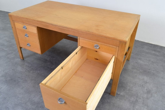 Image 1 of Mid-Century Oak Desk by Chr. Rasmussen for Randers Møbelfabrik, 1970s.