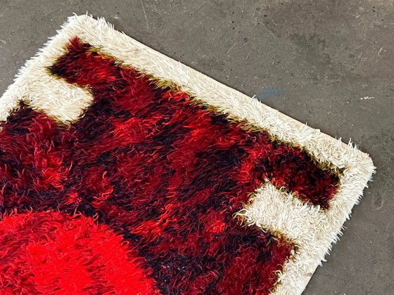 Image 1 of Tapis de passage des années 60 70 Carpet Rug Space Age by Hojer Eksport Danemark Design