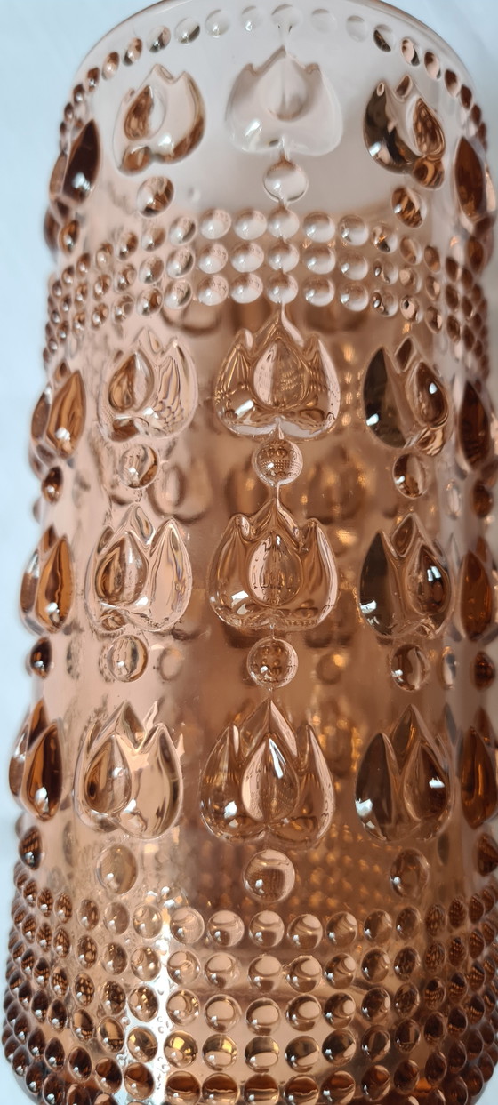 Pressed Glass Vase In Rosalin, Design Rudolf Jurnikl 1960s For Glassworks Rudolfova Huť / Sklo Union (Model (photo 8 of 13)