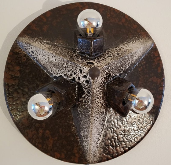 PAN ceramic wall/ceiling light, 1970s, similar to Hustadt, style: Fat Lava, Brutalism – Wall lights (photo 4 of 6)
