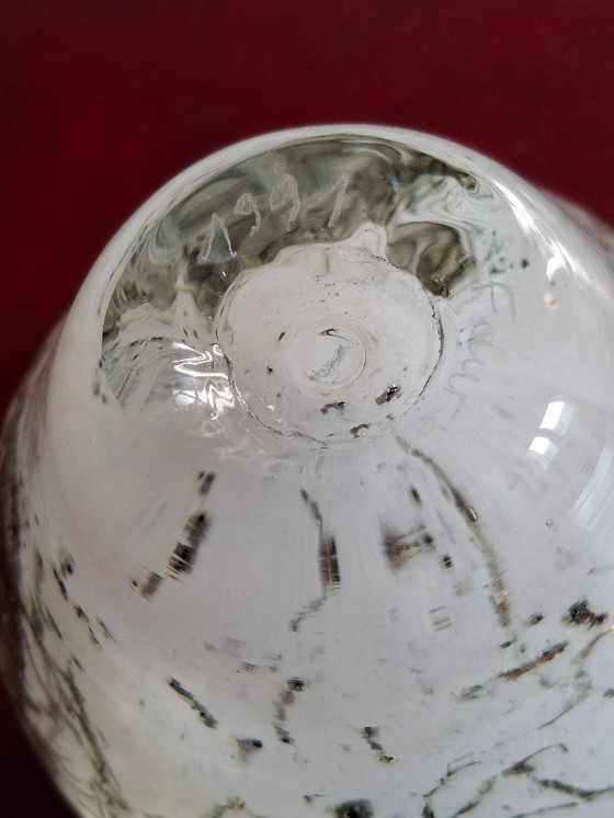 Image 1 of Yonel Faure blown glass soliflore vase, signed