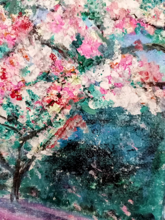 Image 1 of T van Steenbergen "Blossom Tree" 30 x 40 cm New