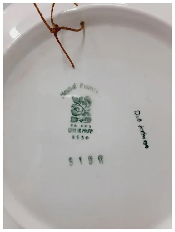 Image 1 of Handbeschilderd keramisch wandbord