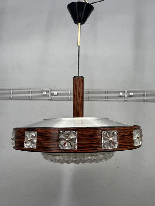 Lámpara colgante OVNI de estilo espacial de mediados de siglo XX (años 60)