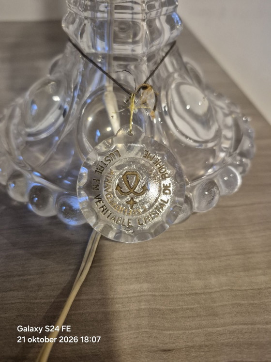 2 girandole boeme vintage, bohemian, Lampade da tavolo, Cristallo, Vetro, Argentato (foto 8 di 9)