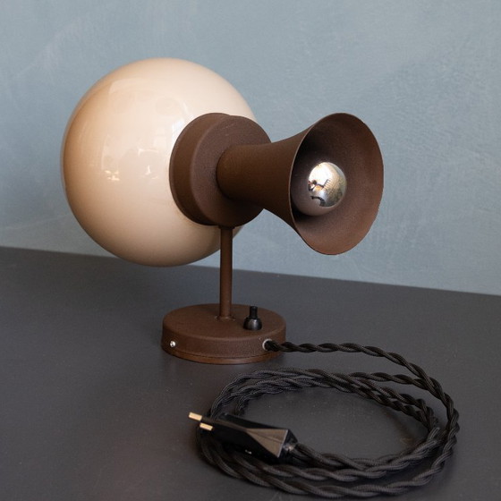 Image 1 of Dark brown Herda Diabolo Space Age Mushroom Wall Lamp