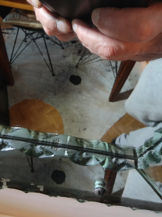 Image 1 of Venetian wall mirror – Italy – full glass – faceted – vintage