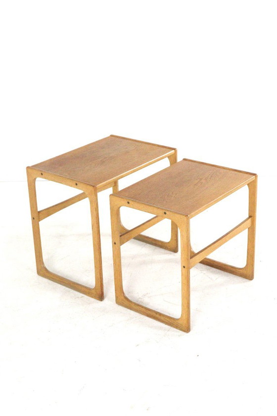 Set di 2 tavolini impilabili vintage in rovere, stile danese Mimiset – Wood (photo 17 of 20)