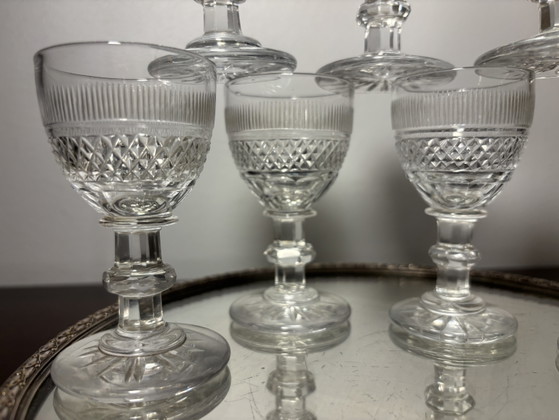 M. Trianon 7 Bicchieri Saint Louis – Bicchieri e caraffe, Crystal (photo 11 of 15)