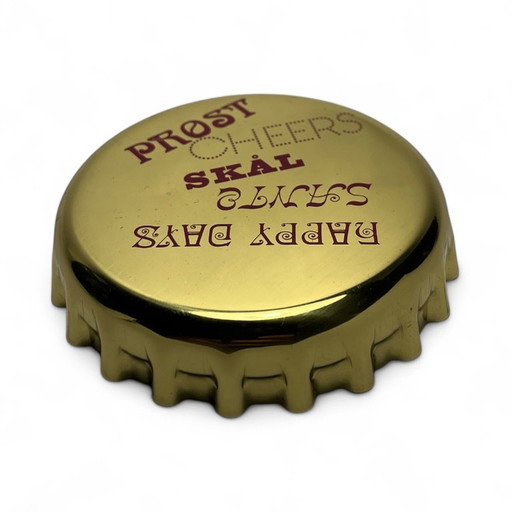 Georg Jensen Denmark 1981 XL crown cork bottle opener - Scandinavian design classic