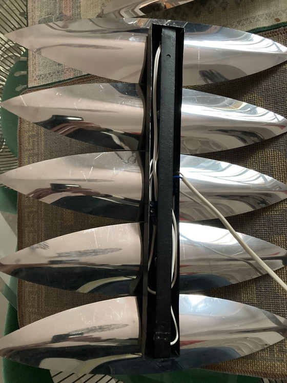 Image 1 of Paire d’applique murale 5 ampoules Goffredo Reggiani vintage 70’S