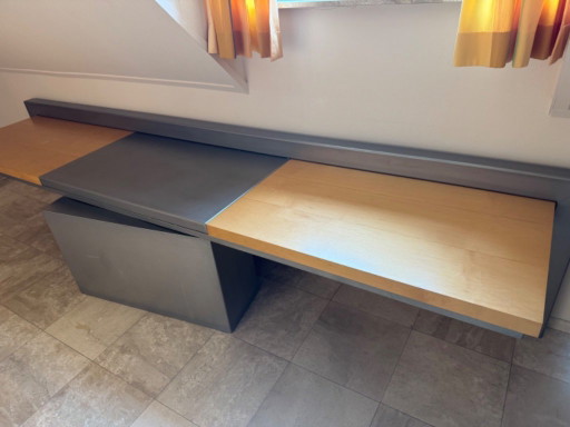 Custom Wall Unit – Steel & Wood – 350 × 75 × 70 cm – salontafels, Metal (photo 2 of 5)