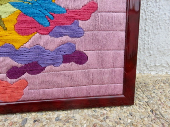 Image 1 of Psychedelischer, futuristischer Wandteppich, Design der 70er Jahre