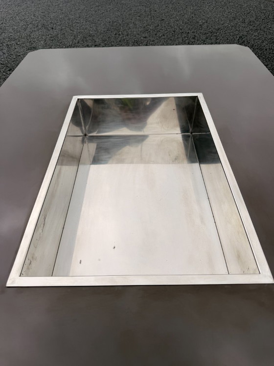 Image 1 of Mesa de centro "Alveo" de Willy Rizzo en laca chocolate para Mario Sabot