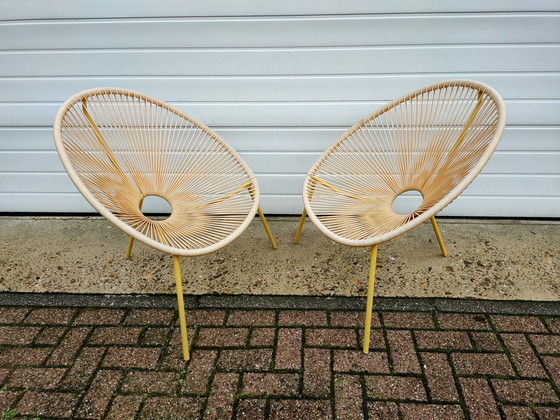 Image 1 of Spaghetti stoelen jaren 70.