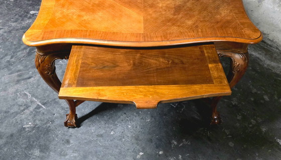 Image 1 of Salontafel of speeltafel in Regency/Lodewijk XV-stijl - 20e eeuw