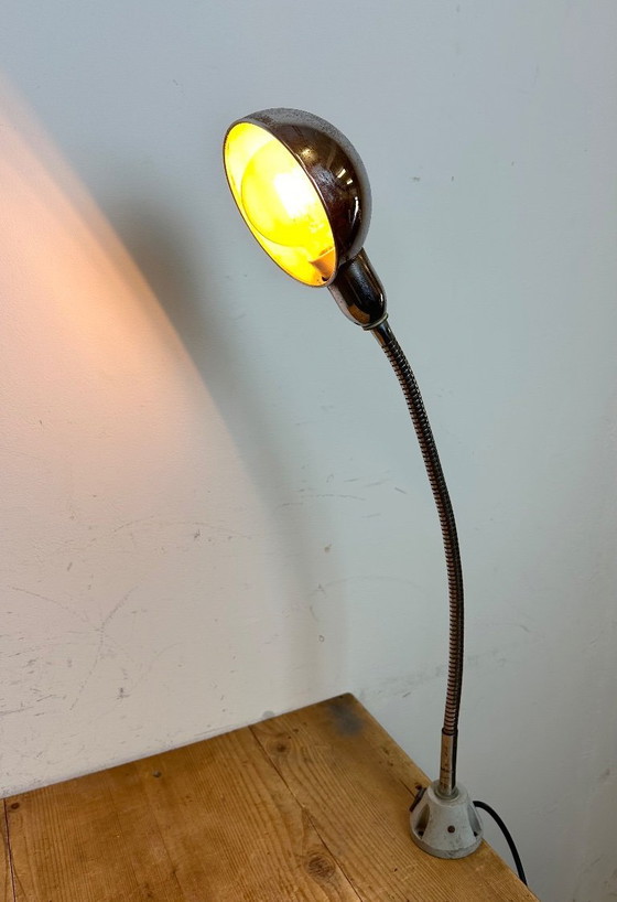 Image 1 of Vintage Chrome Italian Gooseneck Table Lamp, 1960s