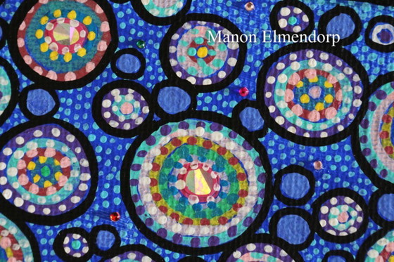 Image 1 of Unique Hand-painted Painting Fish New 18x24 cm