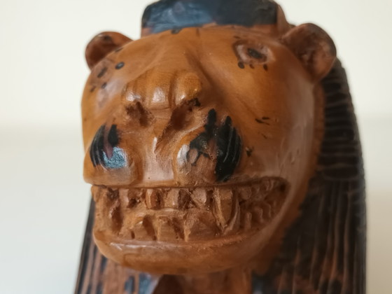 Image 1 of Hölzerner Löwe Volkskunst