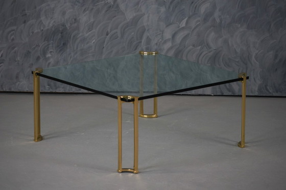 Image 1 of Grande table basse vintage en bronze et verre, signée Peter Ghyczy, Allemagne, années 1970