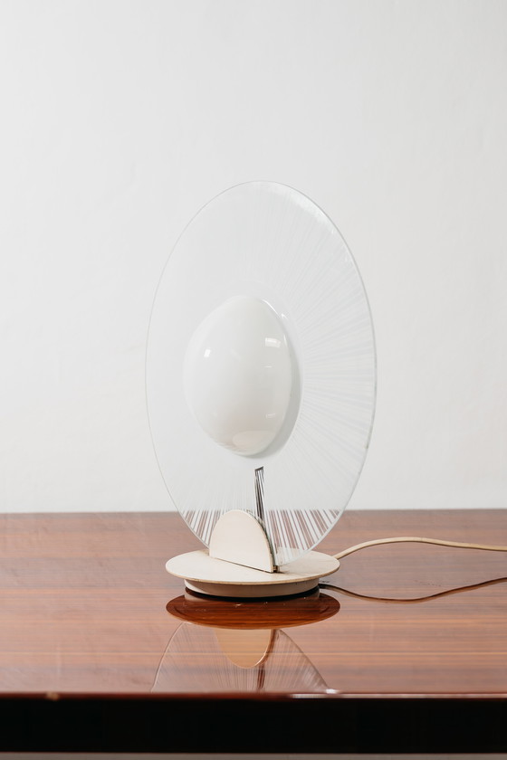 Image 1 of Vintage 1980s Postmodern Glass Design Lamp