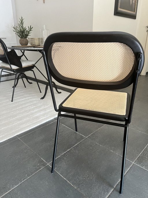 Set di 2 sedie in canna di Maisons du Monde – Condizioni eccellenti – eetkamerstoelen, Metal (photo 2 of 5)